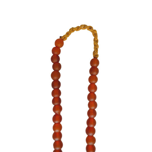 Amber recycled glass necklace